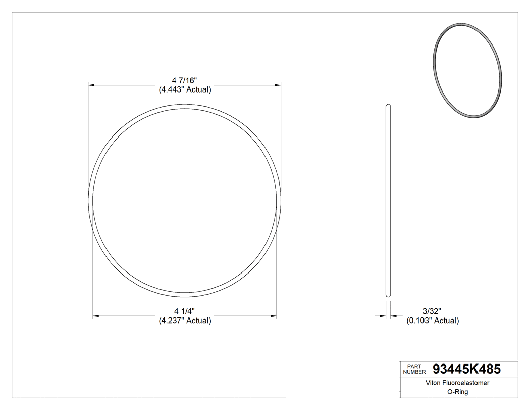 Technical drawing - 93445K485